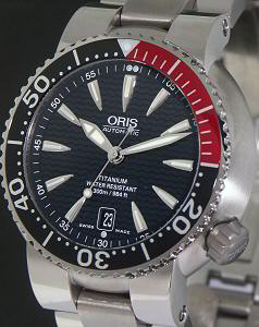 oris titanium divers watch