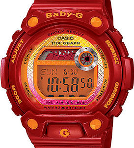 Casio Baby-G wrist watches - Blx Tide Graph Red/Orange BLX100-4.