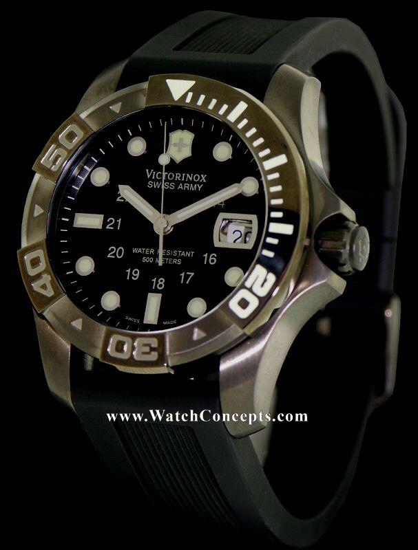 Swiss Army Dive Master wrist watches: Dive Master 500m Gunmetal Pvd 24