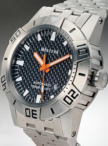 Montrek Round Diver Series wrist watches - Round Diver Black Carbon