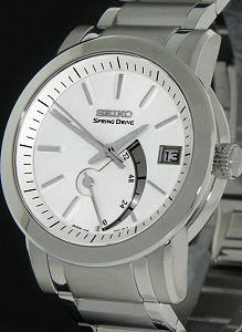 Seiko Spring Drive Caliber 5r65 wrist watches - White Dial Power Reserve  SNR001.