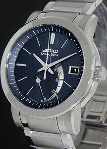Seiko Spring Drive Caliber 5r65 wrist watches - Blue Dial Power Reserve  SNR003.