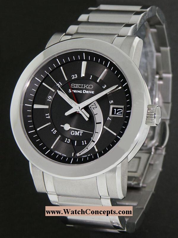 Seiko Spring Drive Caliber 5r66 wrist watches - Gmt Power Reserve SNR009.