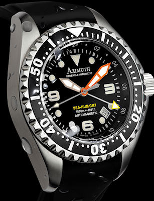 Azimuth Watches SEA-HUM-GMT-BLACK