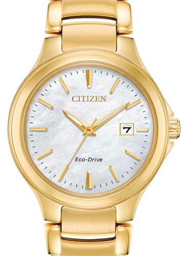 Citizen Ladies wrist watches - Chandler Gold-Tone Mop Dial EW2522-51D.