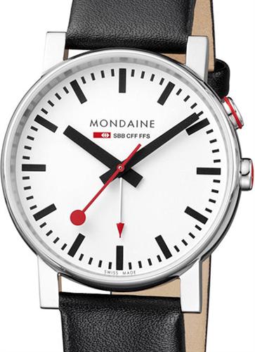 Mondaine Railways Watch wrist watches - White Dial Alarm A468.30352.11SBB.